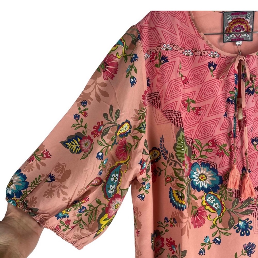 Johnny Was 100% silk women’s dress size XL - Picture 5 of 8